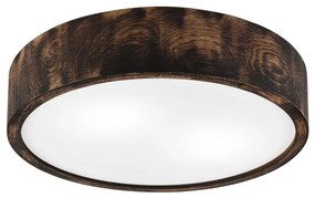 Stropné svietidlo OAK SMOKY 2xE27/15W/230V, pr. 37,5 cm, dub/tmavohnedá