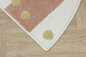 Koberec LIMA M044A krémový / ružový / zlatý polkruh