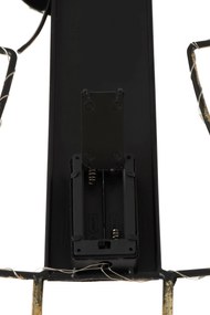 Adventní kalendář kovový Vánoční strom LED červená a zlatá – 23*12*78,5 cm