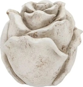Šedá antik cementová dekorácia ruže Rose M - 11*11*11 cm