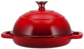 Silvercrest® Liatinový hrniec/forma na chlieb Premium (okrúhly, červená) (100393138)