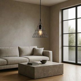 Toolight - Stropné svietidlo 1xE27 LH2058, čierna, OSW-00463