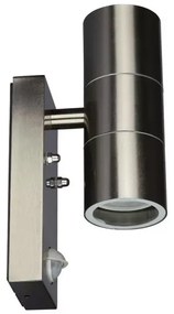 Vonkajšie nástenné svietidlo so senzorom 2xGU10/35W/230V IP44