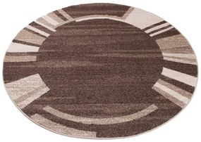 Koberec SARI 3443A 3UX tmavohnedý kruh