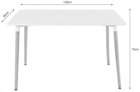 Jedálenský set 1+4, stôl ADRIA 120x80 čierny + stolička DAREN NORI čierne
