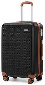 Konofactory Čierny príručný luxusný kufor "Journey" s TSA zámkom - M (35l)