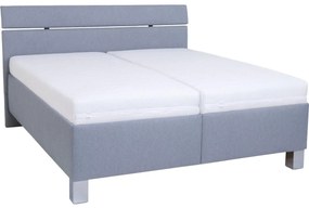 Čalúnená posteľ s matracom a úložným priestorom ALIS 180x200 cm svetlošedá 8590828932628