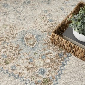 Koberec ASTRA slonia kosť / modrý