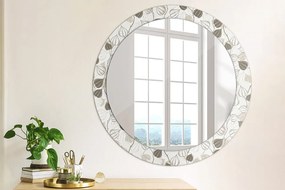 Okrúhle ozdobné zrkadlo Abstraktný kvetinový fi 80 cm