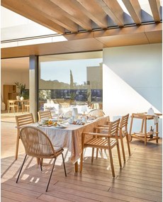 Záhradná stolička z akáciového dreva Kave Home Hanzel