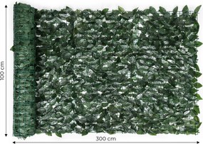 Umelá záhradná zástena GREENY 300x100 cm zelená