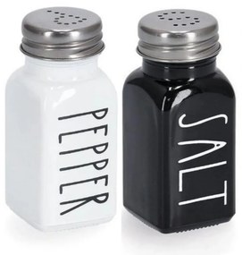Zeller Present Soľnička a korenička, súprava, BLACK&WHITE, 2 x 80 ml