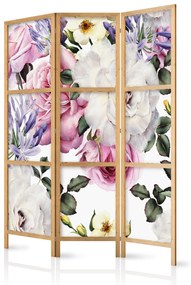 Artgeist Japonský paraván - Floral Glade [Room Dividers] Japanese Veľkosť: 135x161