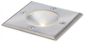 RENDL RIZZ SQ 105 nerez 230V LED 3W 96° IP65 3000K R10436