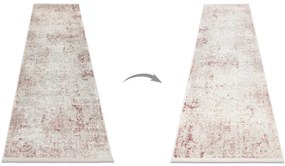 Koberec / behúň DISTIN 0828A ružový / púdrový / biely