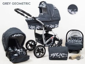 Kombinovaný kočík Raf-pol Largo - Grey Geometric (2-kombinácia)