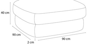 Biela podnožka z textílie buklé Leonore – Bobochic Paris