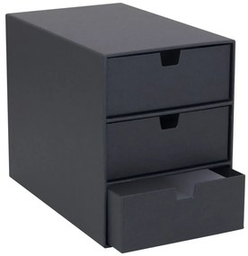 Tmavosivý zásuvkový box s 3 zásuvkami Bigso Box of Sweden Ingrid
