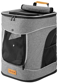 Batoh pre psy a mačky JOY,  31x30x41cm, šedá Cadoca