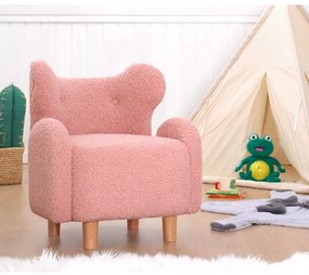 Detské kreslo TOBI ružové