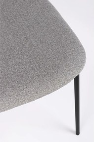 Sivá čalúnená jedálenská stolička Inka – Yes Everyday