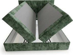 Čalúnená posteľ boxspring DIRELIS VIBE 180x200 cm tmavozelená Matrac: Bonell pružinová matrac