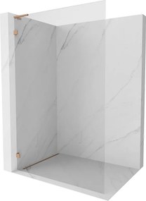 Mexen Lunar L sprchová stena ľavá 90 x 200 cm, 8mm číre sklo, medená matná, 830L-090-000-65-00-L
