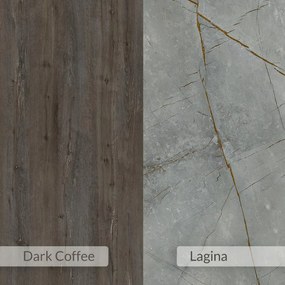 Vešiak Houseland HARMON Lagina - sivý kameň/tmavá káva