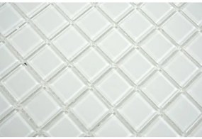 Sklenená mozaika CM4SE40 Crystal uni biela 30x30 cm