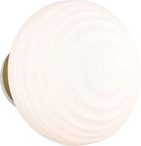 Biele sklenené LED nástenné svietidlo na USB ø 15,5 cm Earl – Reality