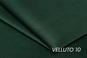 Rozkladacie jednolôžko Maciek ľavostranné s úložným priestorom - zelený velúr Velluto 10