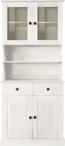 Biely kredenc z borovicového dreva 181x34 cm Mille – Støraa