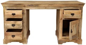 furniture-nabytek.cz - Písací stôl z masívneho mangového dreva 160x80x76