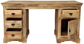furniture-nabytek.cz - Písací stôl z masívneho mangového dreva 160x80x76