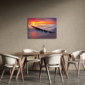 Obraz - Západ slnka, Baltské more, Poľsko (70x50 cm)