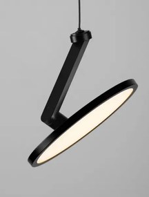 LED čierny dizajnový luster Opi