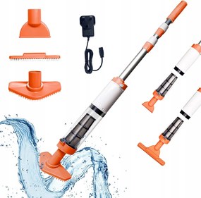 Bezdrôtový Bazénový Vysávač Poolypoly 3V1 S Batériou, Oranžový