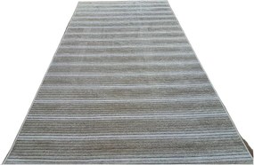 Pruhovaný koberec Saloon CREAM – béžový, nízky vlas, polyester Rozmer: 150x230 cm