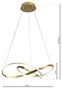 Závesné LED svietidlo Cappio, 1x LED 36w, 4000k, g