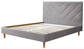 Béžová čalúnená dvojlôžková posteľ s roštom 140x190 cm Romane – Bobochic Paris