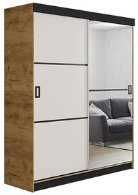 Skriňa Retro 138 2L craft / Dvierka biely