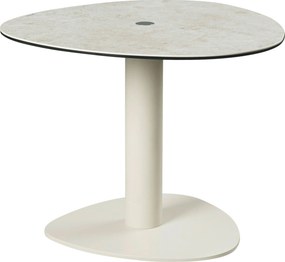 XXXLutz KONFERENČNÝ STOLÍK, taupe, sivobiela, kov, sklo, keramika, 58/58/46-64 cm Belluti - Stolíky do obývačky - 000069005802