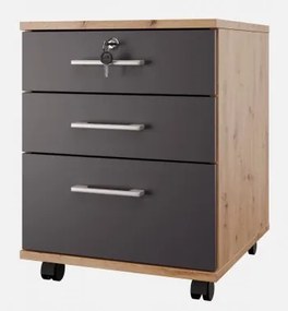 Úložný kontajner Lift, dub artisan/antracit%