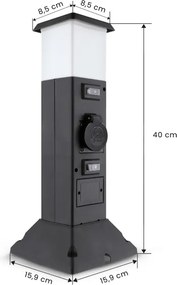 Brilagi - Vonkajšie svietidlo so 2 zásuvkami SCHUKO 1xE14/15W/230V IP44 čierne