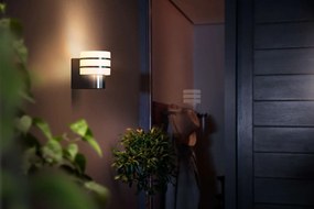 PHILIPS HUE Vonkajšie nástenné LED inteligentné osvetlenie HUE TUAR, 9,5 W, teplá biela, okrúhle, chrómované, IP