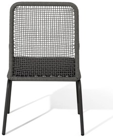 Stolička s vysokým operadlom s textilným výpletom