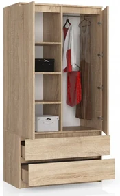 Skriňa S 90 cm 2D 2SZ CLP sonoma
