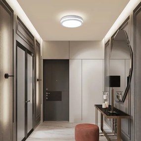 Brilagi - LED vonkajšie svietidlo so senzorom BENE LED/24W/230V pr. 26 cm biela IP54
