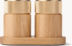 Mlynčeky na soľ a korenie z dubového dreva Sina, 3 ks