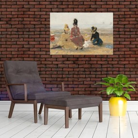 Obraz - Eugène Boudin, On the Beach, Trouville, reprodukcia (90x60 cm)